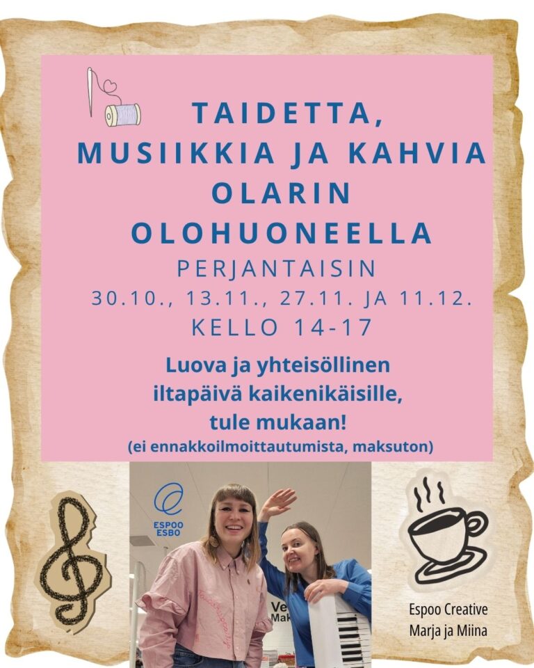Luova iltapäivä Olarin olohuoneella, some